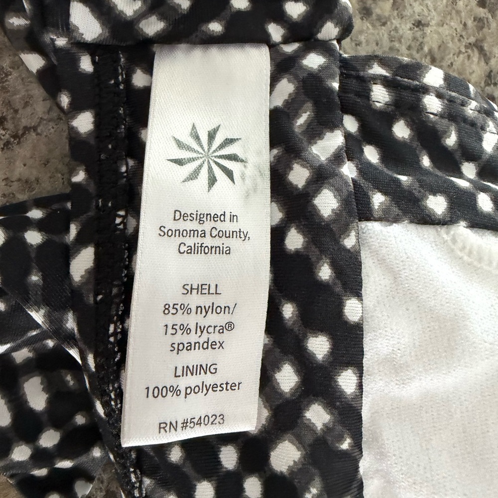 Athleta Black and White Patterned Swimwear - Picture 7 of 8